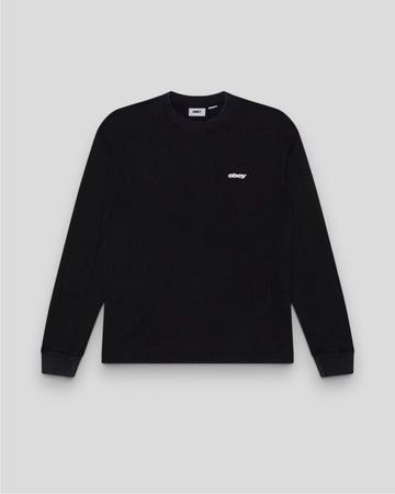Obey || League Thermal L/S T-Shirt -  Dusty Black Limo - M' Obey