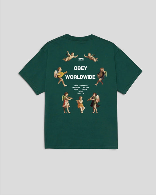 Obey || Angel Above T-Shirt -Rainforest -M' Obey