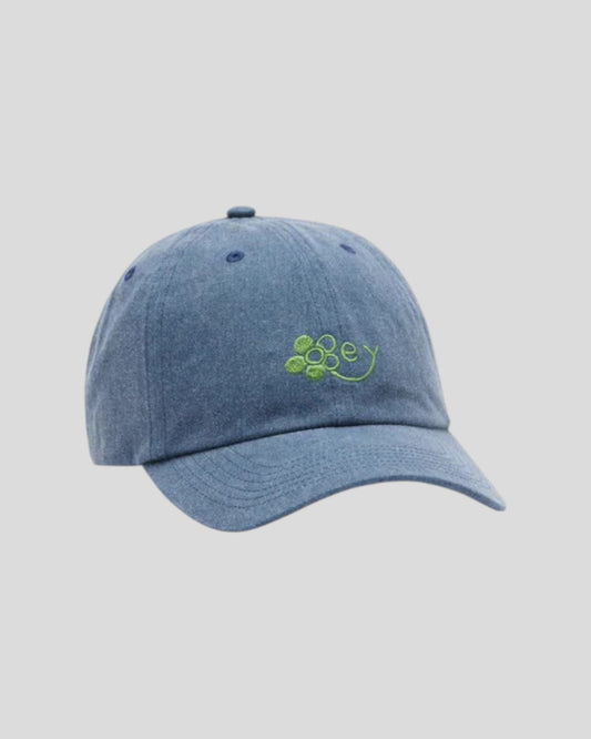 Obey || Washed Twill Flower Cap - Washed Navy Obey