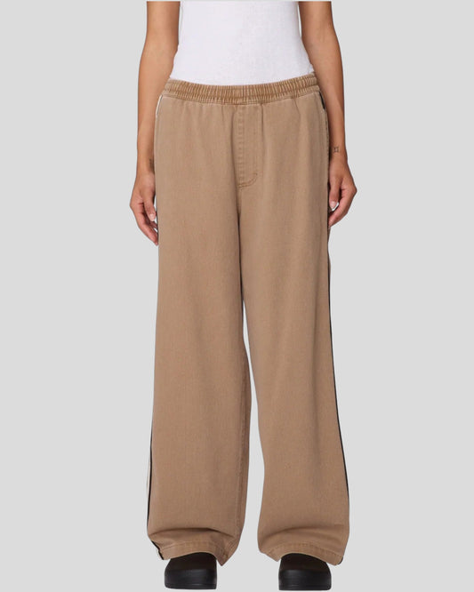 Obey || Astrid Side Stripe Pant - Tan faded Wash Obey