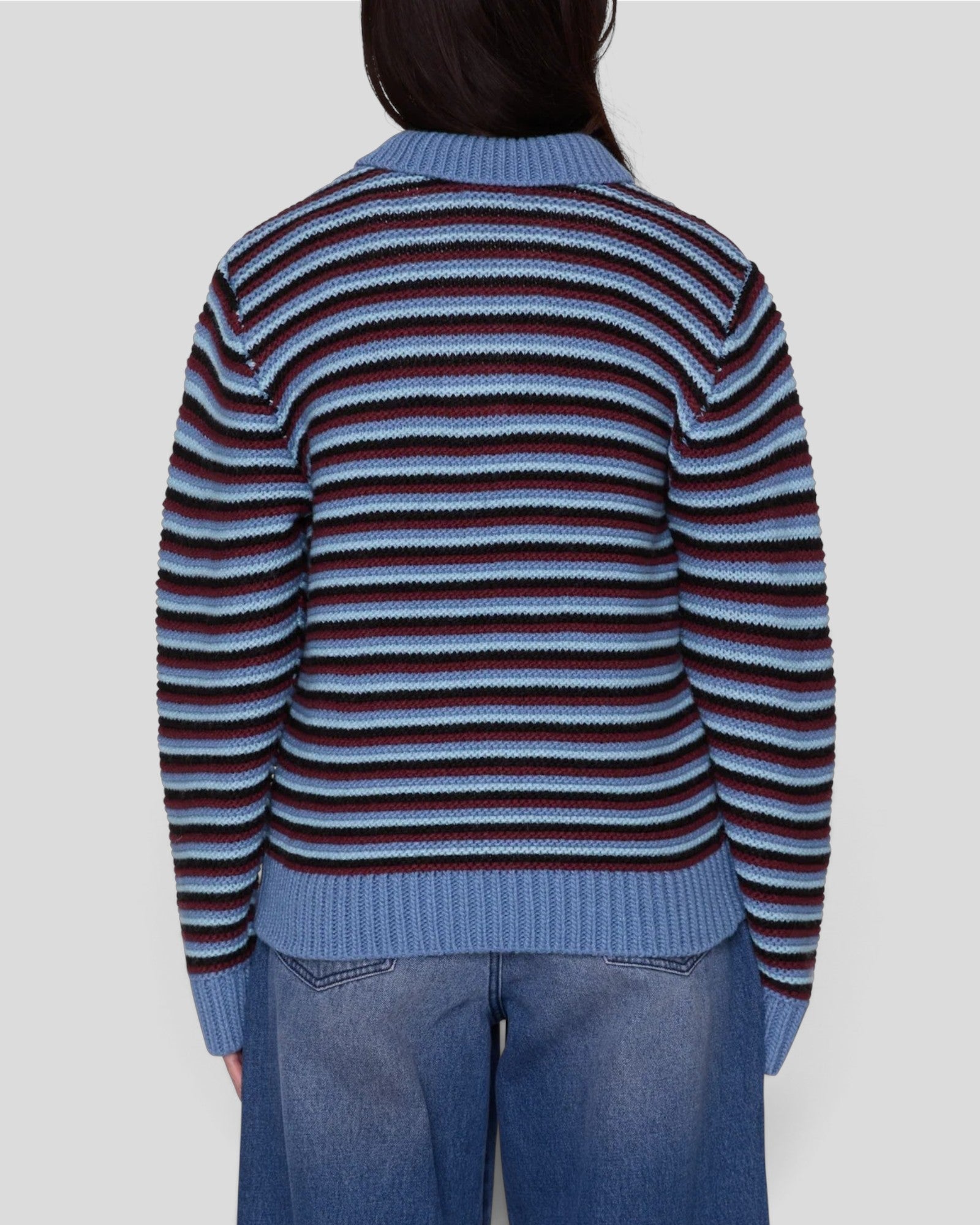 Obey || Colette Polo Sweater - Coronet Blue Multi Obey