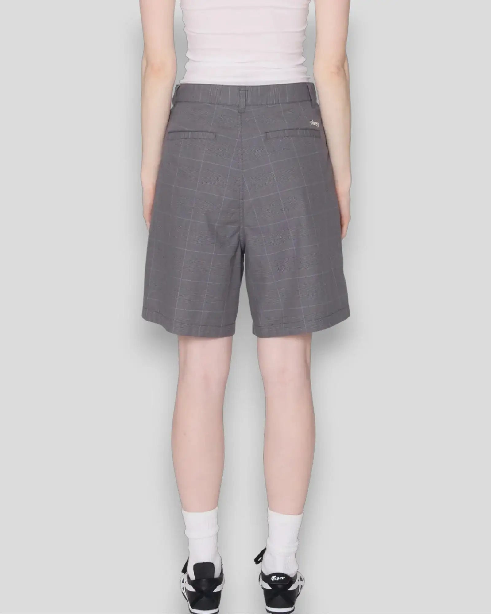 Obey || Olivia Plaid Short - Grey Plaid Obey