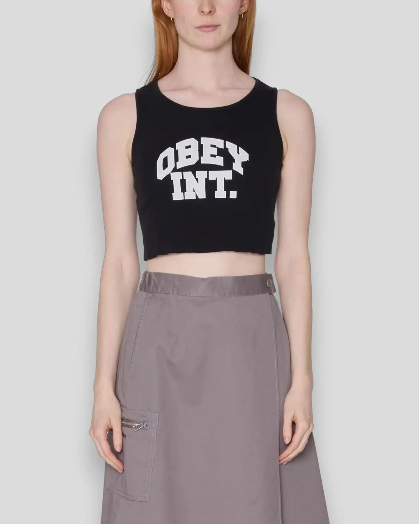 Obey || Int. Outline Morgan Raw Edge Rib Tank - Black Obey