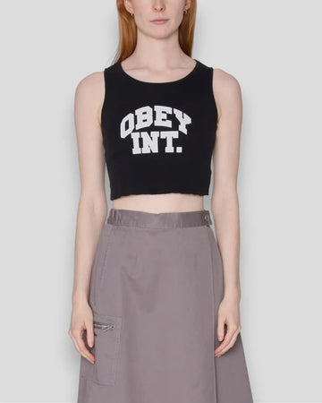 Obey || Int. Outline Morgan Raw Edge Rib Tank - Black Obey