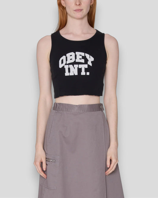 Obey || Int. Outline Morgan Raw Edge Rib Tank - Black Obey