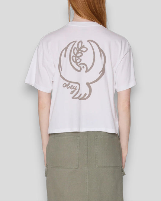 Obey || Round Dove Row T-Shirt - White Obey