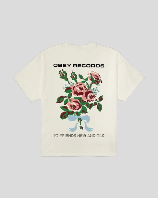 Obey || To New Friends And Old Tee - Vintage White Obey