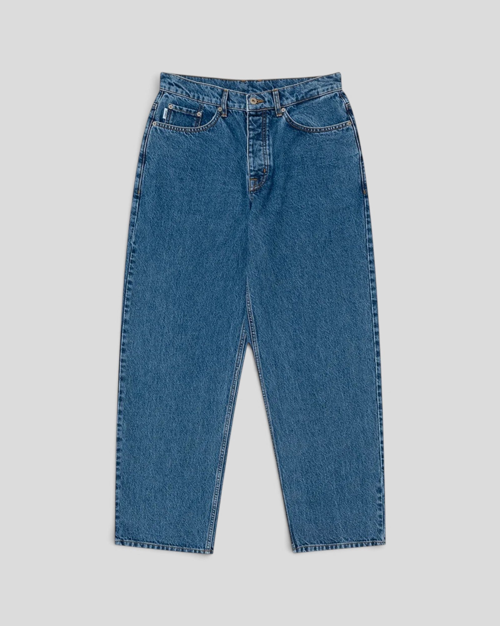 Parlez || Prospect Denim Trouser - Mid Enzyme Wash Parlez