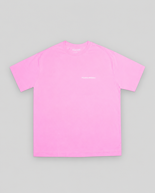 Peaufine || Oversize T-Shirt Mediterranean - Pink - M' — vue 2 sur fond gris