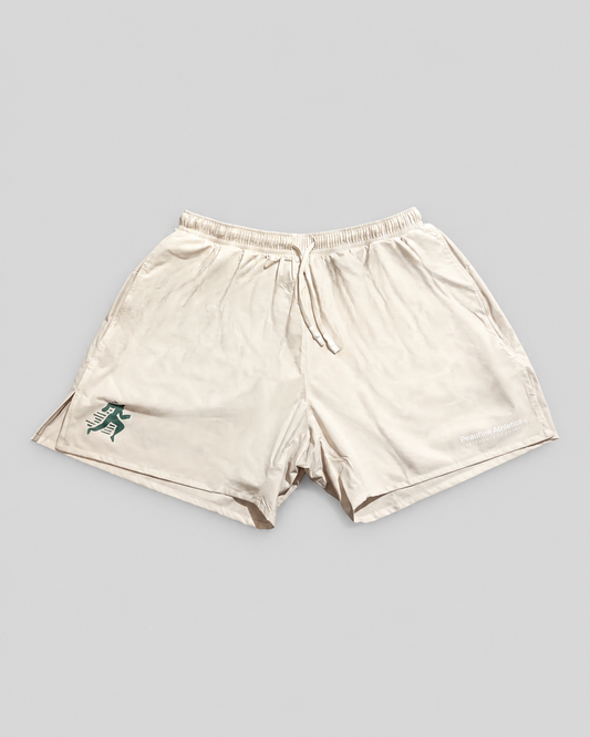 Peaufine Atalante X Peafine X Gouache - Running Short - Beige - M" — vue 1 sur fond gris