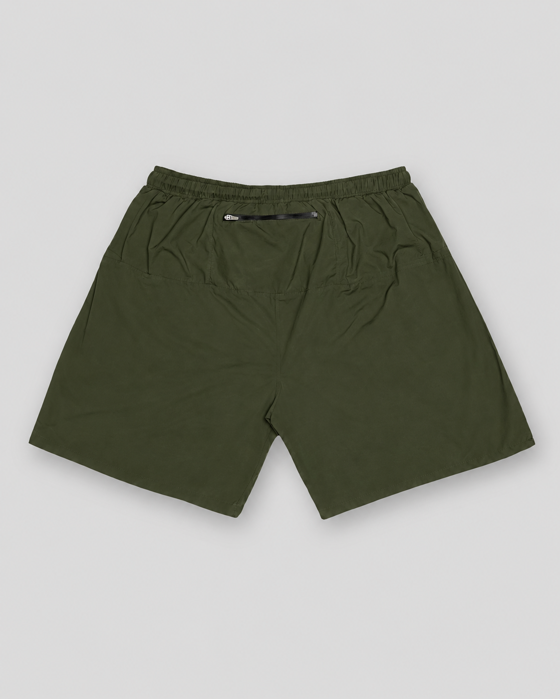 Short Peaufine Essential kaki, dos, fond gris