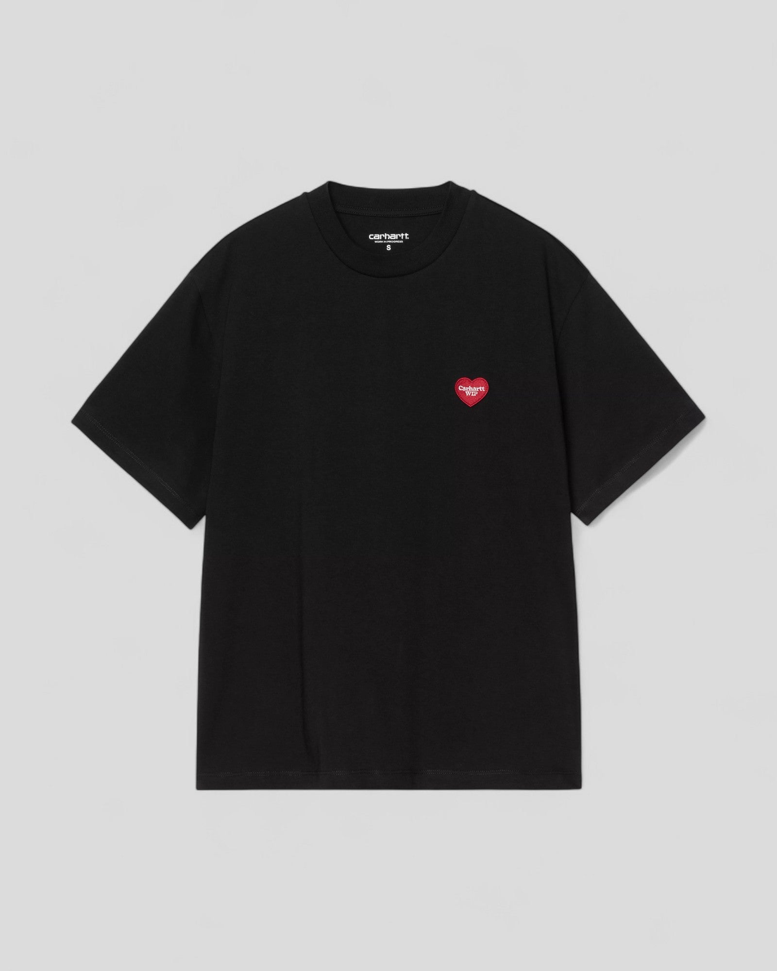 Carhartt || W' S/S Heart Patch T-Shirt - Black / Red