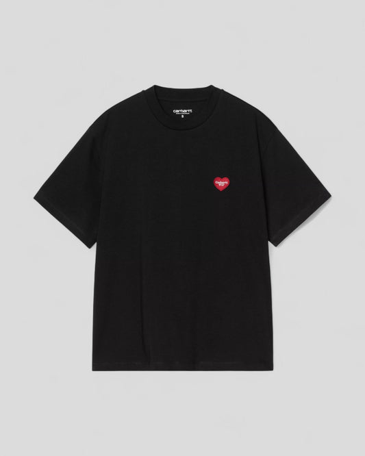 Carhartt || W' S/S Heart Patch T-Shirt - Black / Red Carhartt