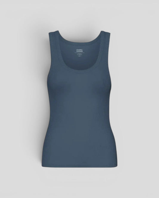 Colorful Standard || Organic Rib Tank - Top - Petrol Blue Colorful Standard