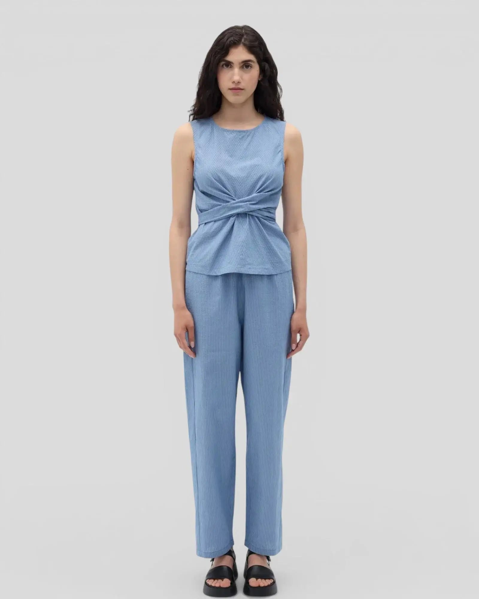 Rita Row || Holan Top - Blue Stripes Rita Row