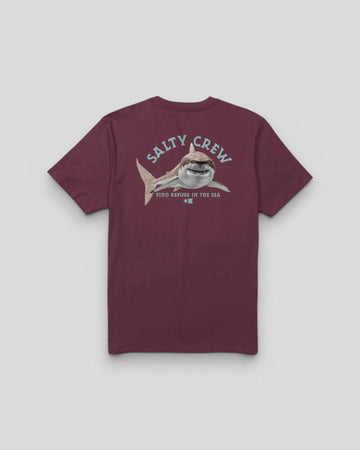 Salty Crew || Lurking S/S Tee - Burgundy - M' Salty Crew