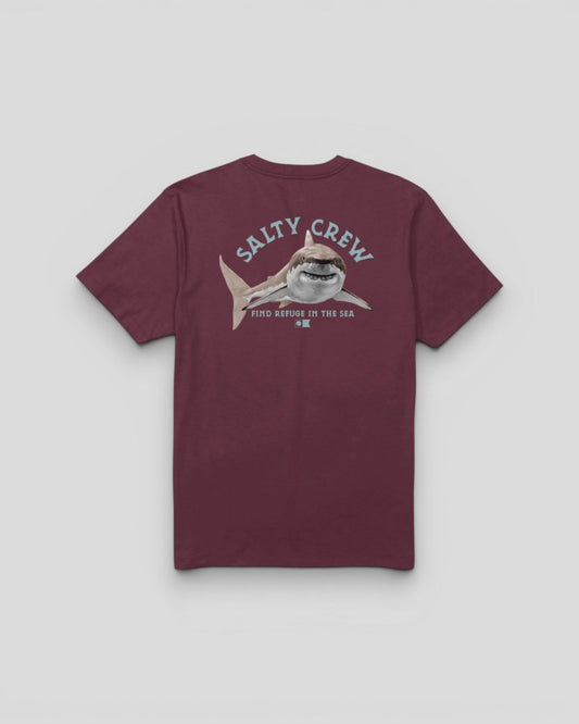 Salty Crew || Lurking S/S Tee - Burgundy - M' Salty Crew