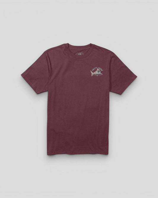 Salty Crew || Lurking S/S Tee - Burgundy - M' Salty Crew