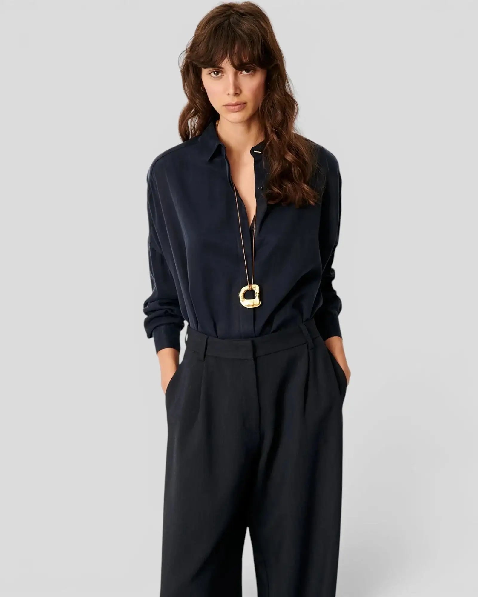 Sessùn || Lady D Wide Shirt - Navy Sessùn