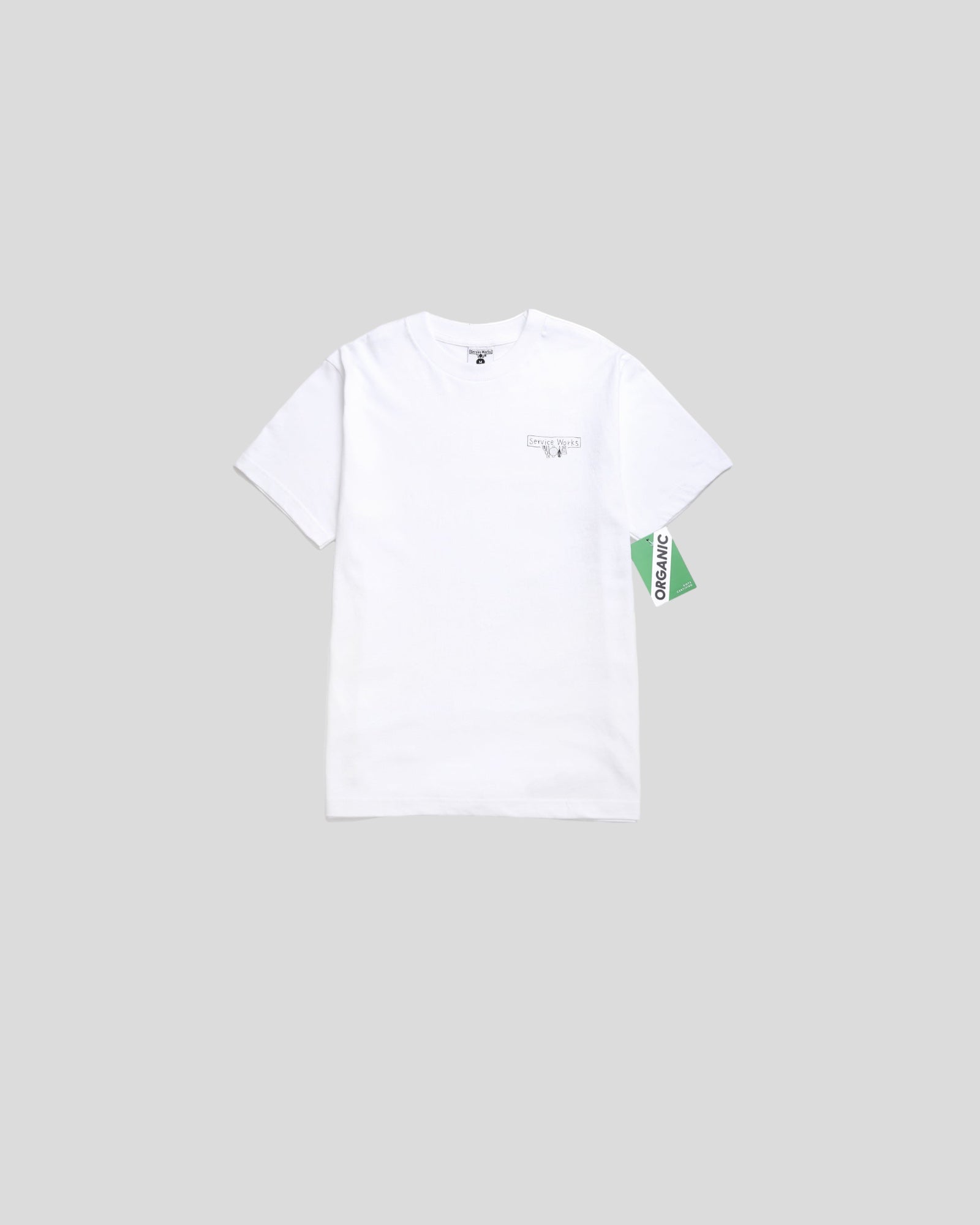 Service Works || Scribble Logo Tee - White Service Works