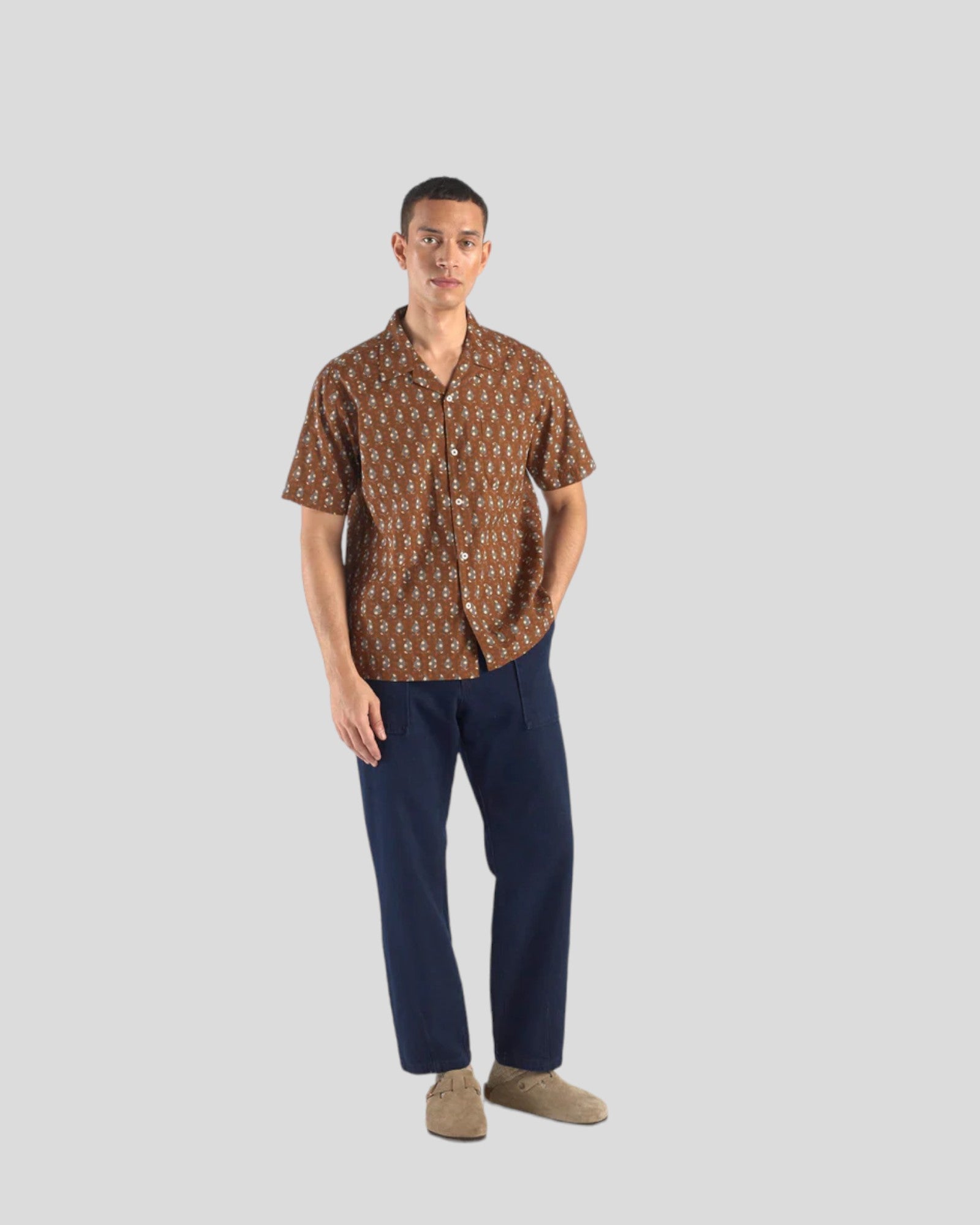 Universal Works || Road Shirt - Brown Universal Works