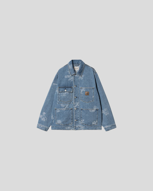 Carhartt || W' Stamp Jacket - Print Blue Carhartt