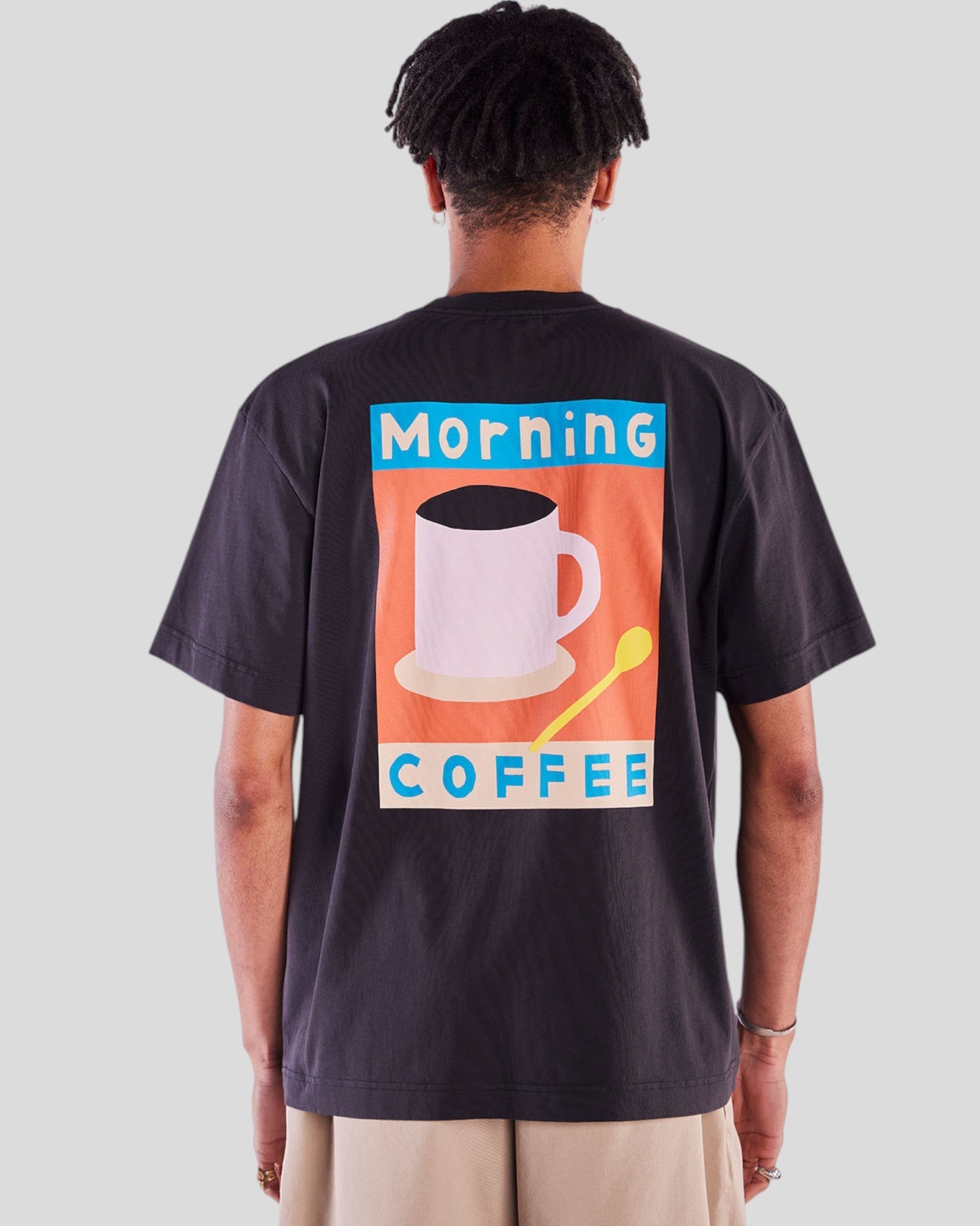 Olow || Morning Coffee T-Shirt - Carbon Black Olow