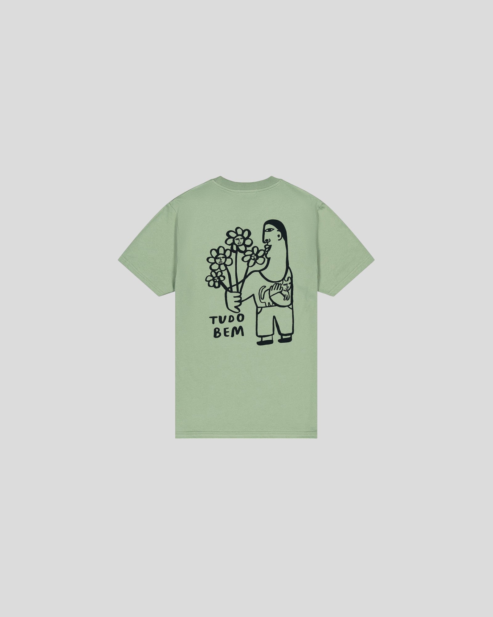 Olow || Tudo Bem T-Shirt - Vert Sauge