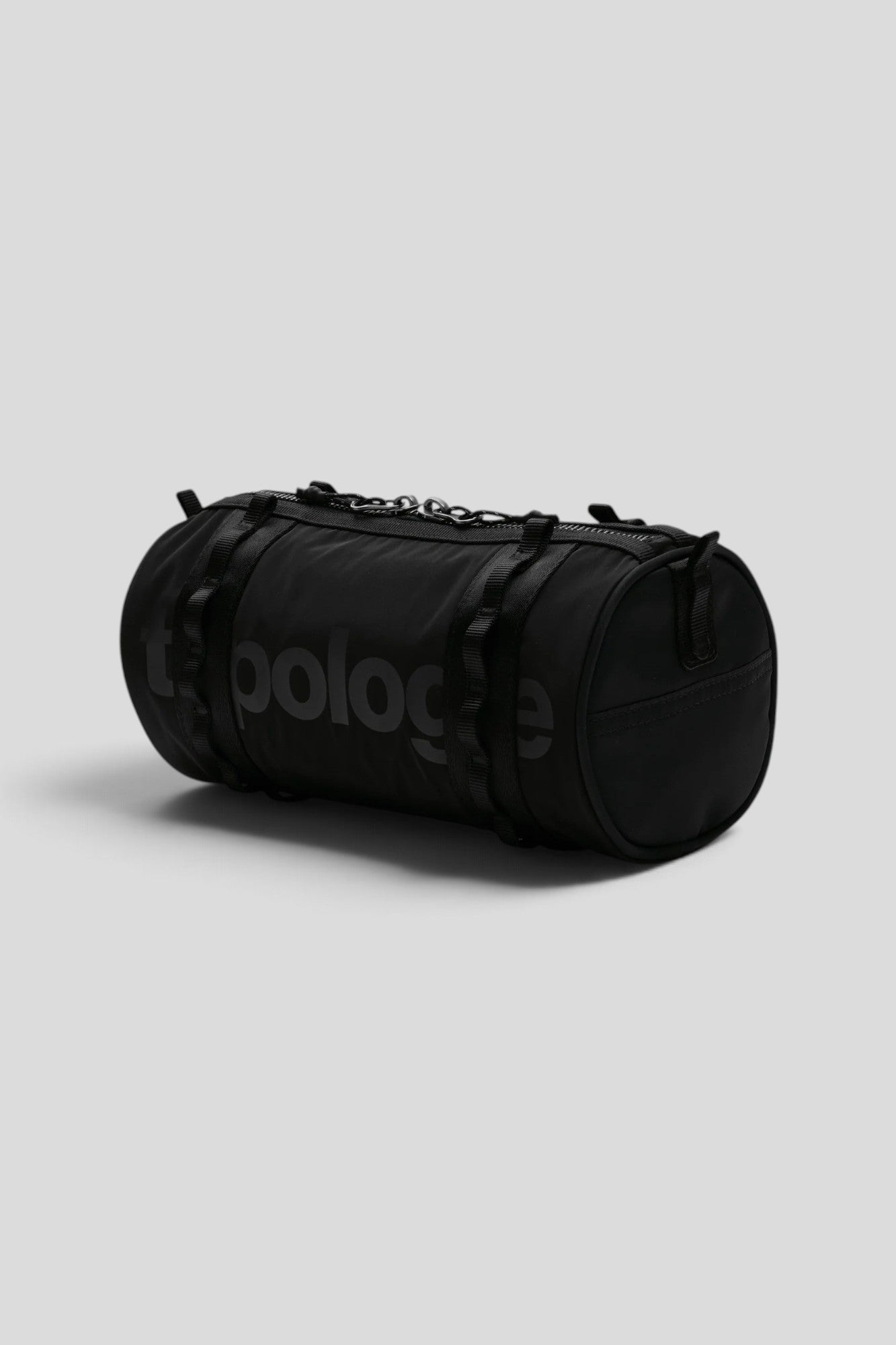 Topologie || Barrel Bag Small - Black Tech Sateen Topologie
