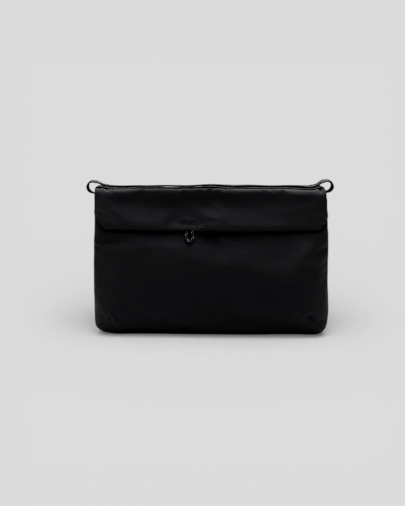 Topologie || Flat Sacoche Small - Black Satin Topologie