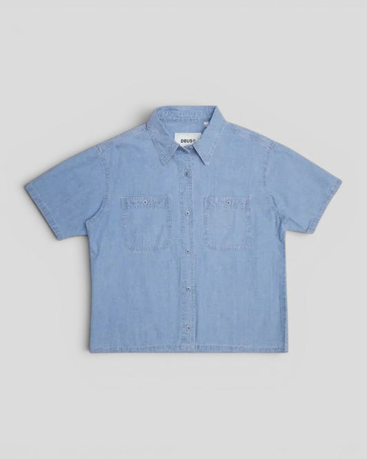 Deus || Union Cropped - Shirt - Blue Chambray Deus ex machina