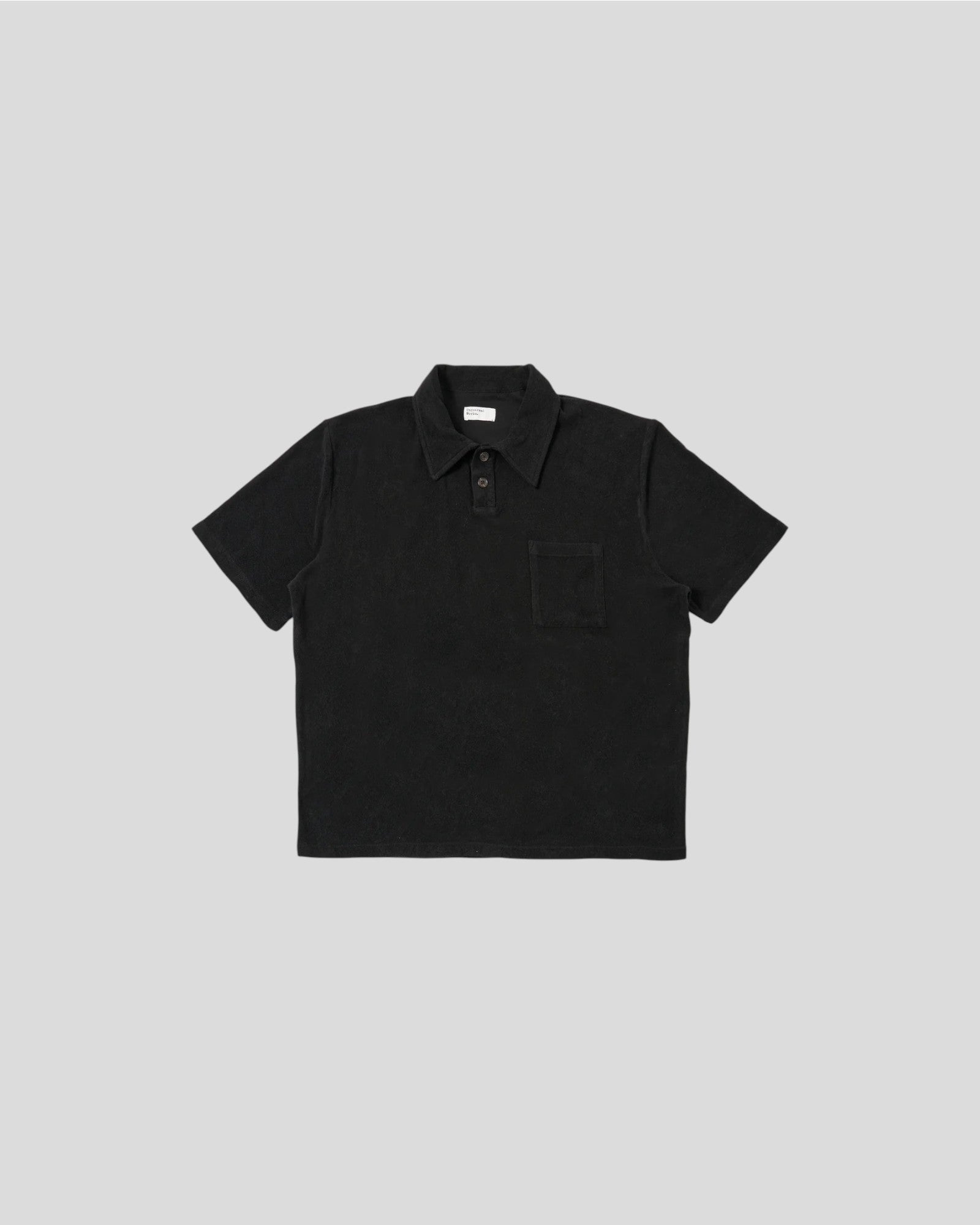 Universal Works || Newlyn Polo - Black Universal Works