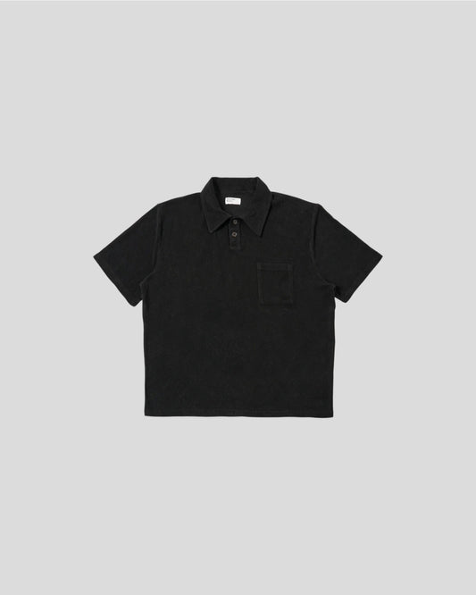 Universal Works || Newlyn Polo - Black Universal Works