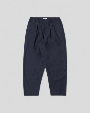 Universal Works || Pleated Track Pant Lucca Suiting - Navy Universal Works