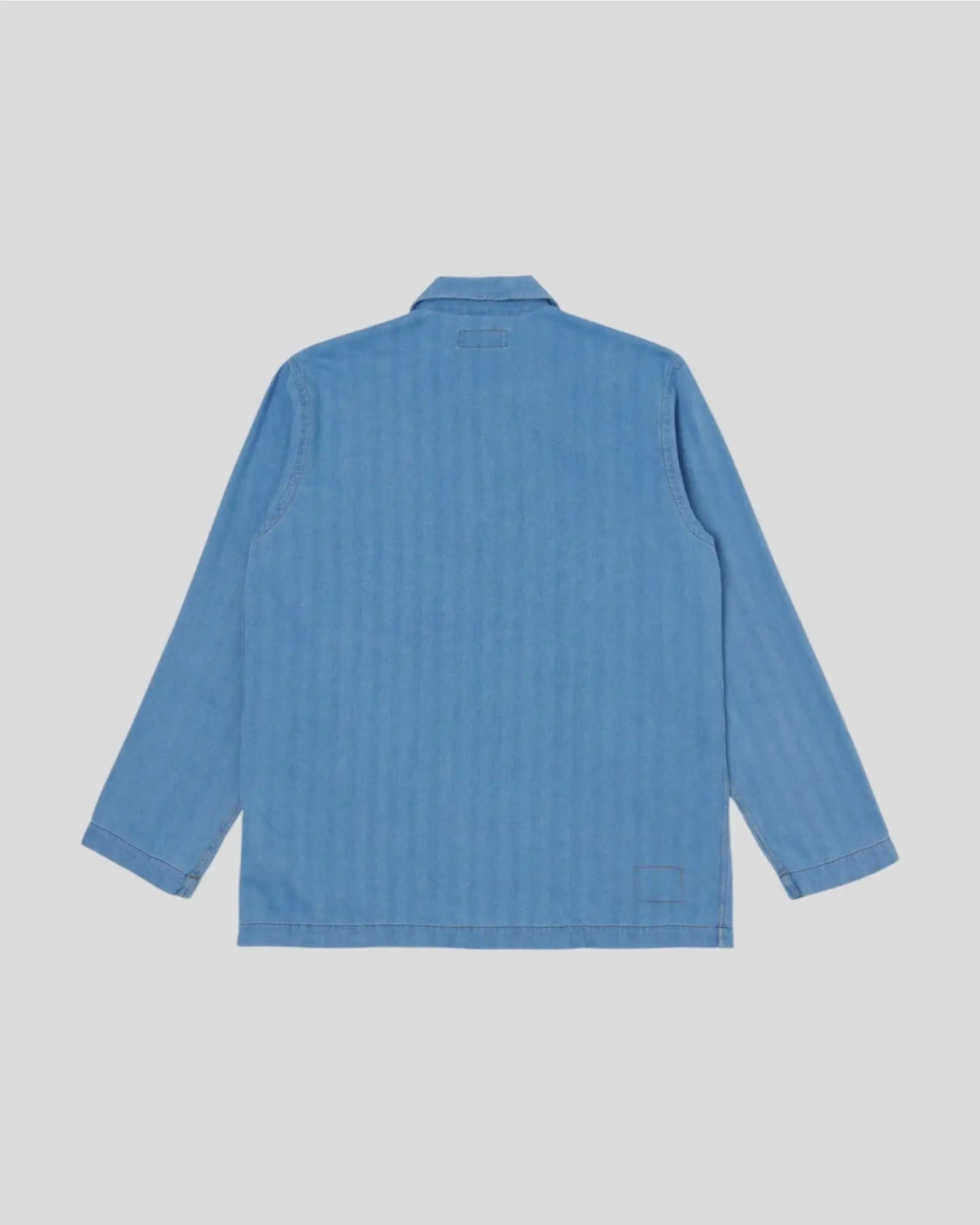 Universal Works || Bakers Overshirt Recycled Herringbone - Washed Indigo Universal Works