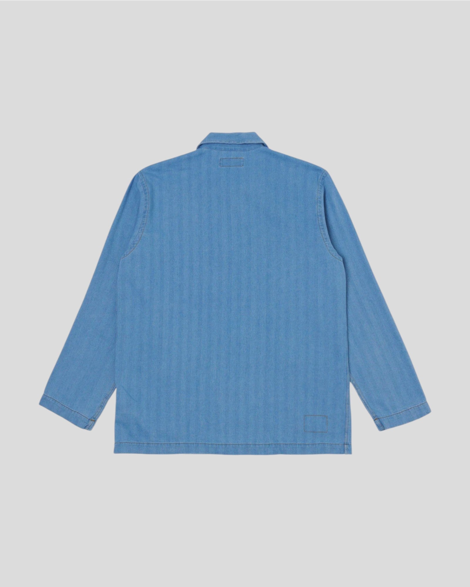 Universal Works || Bakers Overshirt Recycled Herringbone - Washed Indigo Universal Works