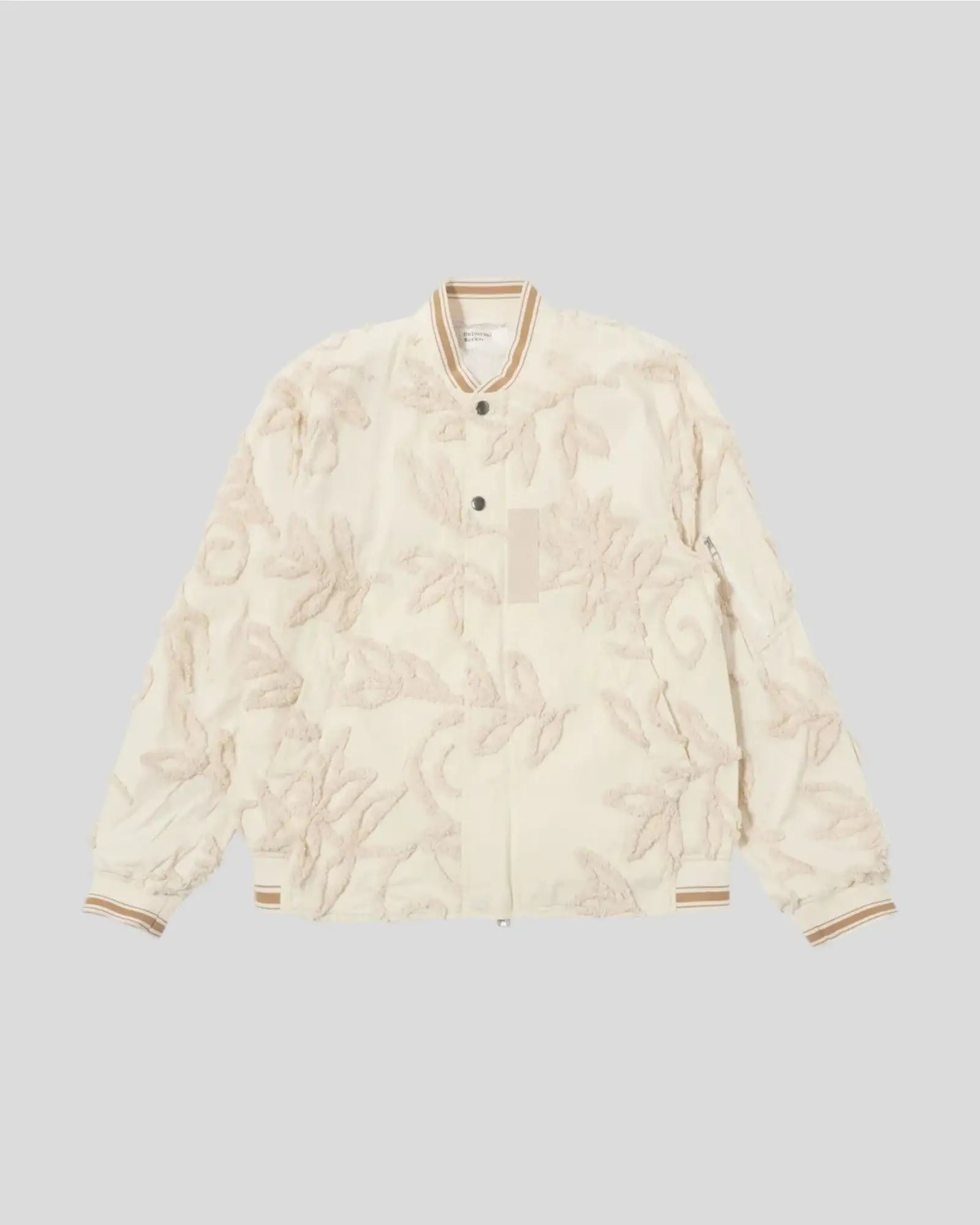 Universal Works || Bomber Jacket 3D flower - Ecru Universal Works