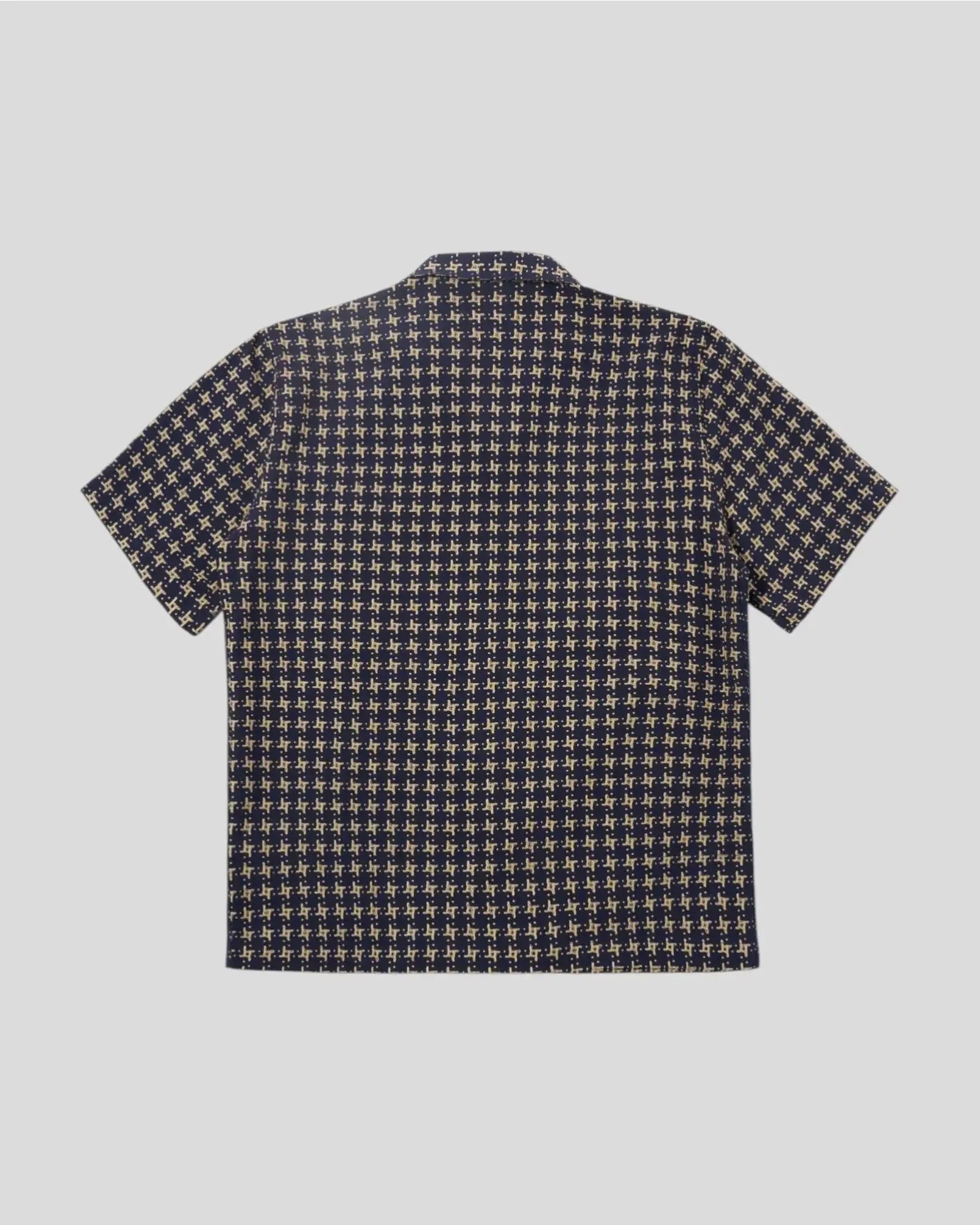 Universal Works || Road Shirt Rhodes 8 Cotton - Navy/ Sand Universal Works