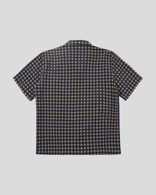 Universal Works || Road Shirt Rhodes 8 Cotton - Navy/ Sand Universal Works