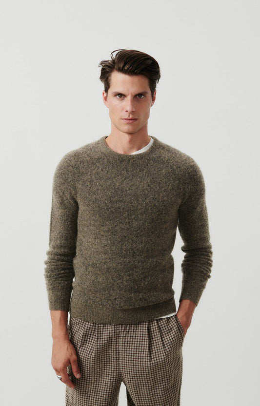 American || Dazington - Pull - Kaki Gris American Vintage