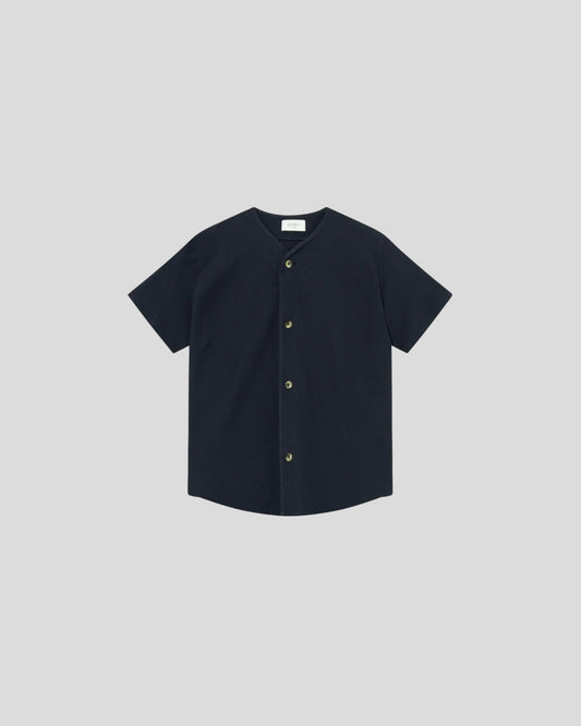 Les Deux || Barry Baseball Jersey Shirt - Dark Navy Les Deux