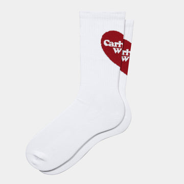 Carhartt || Heart Socks - White