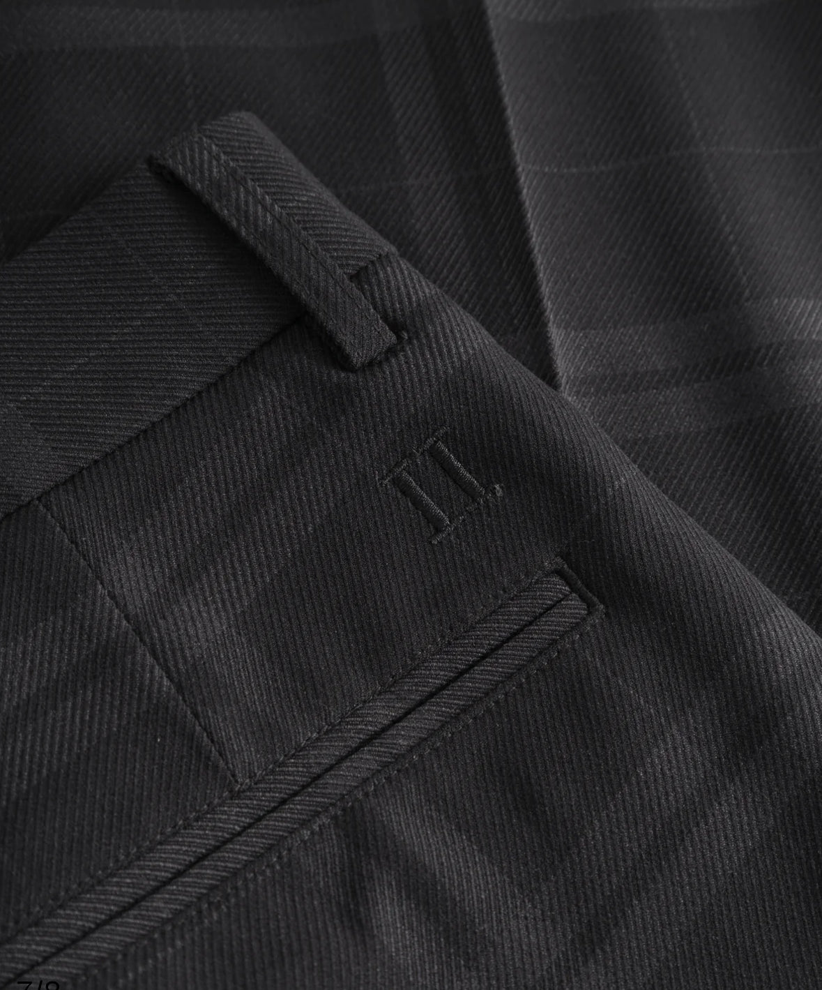 Les Deux || Como Reg Check Wool Mélange Suit Pants - Charcoal Melange / Grey Melange Les Deux