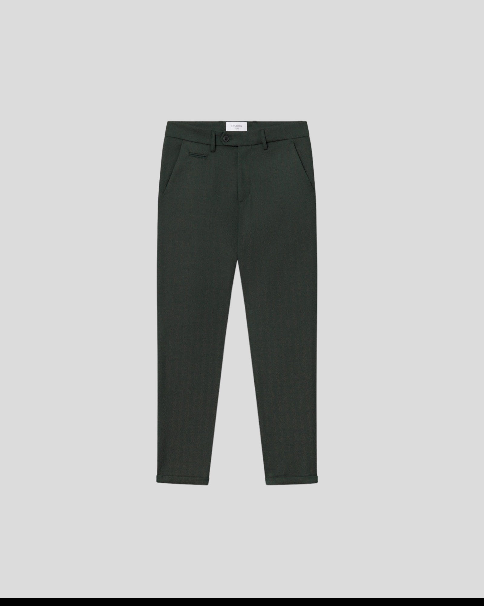Les Deux || Como Herringbone Suit Pants - Pine Green