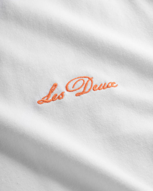 Les Deux || Crew T-Shirt - White/ Orange