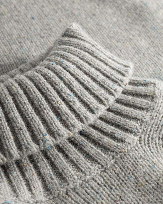 Les Deux || Gary Fleck Wool Rollneck - Grey Melange Les Deux