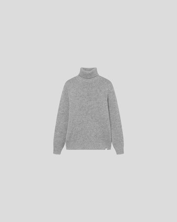 Les Deux || Gary Fleck Wool Rollneck - Grey Melange Les Deux