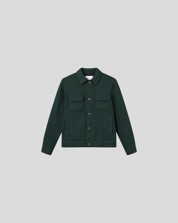 Les Deux || Nash 2.0 Wool Hybrid Jacket - Pine Green