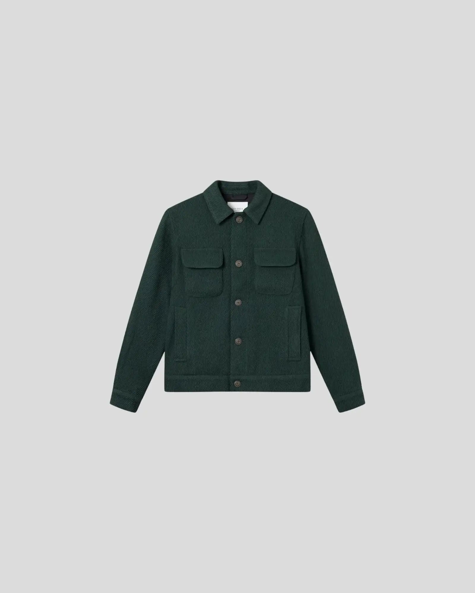 Les Deux || Nash 2.0 Wool Hybrid Jacket - Pine Green Les Deux
