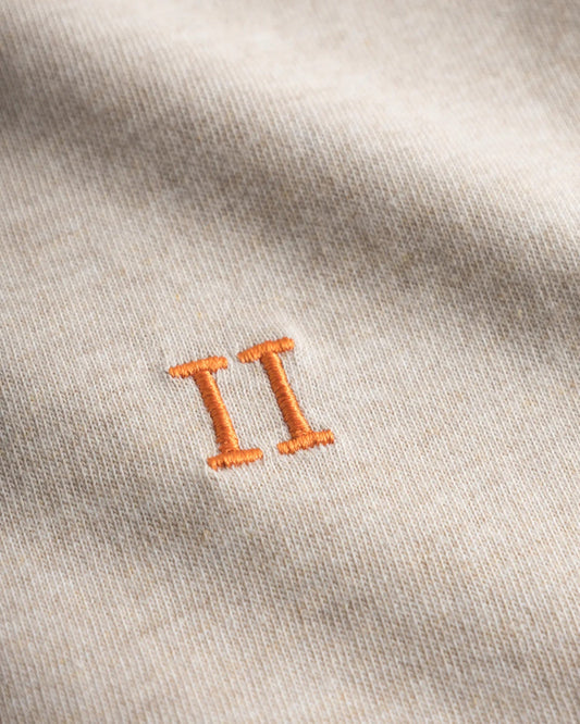 Les Deux || Norregaard T- Shirt - Light Sand melange/ Orange